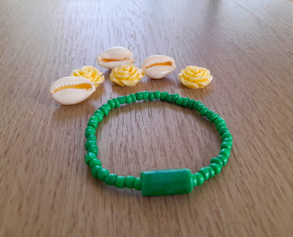 Lembrancinha Pulseira Guia Verde com Firma