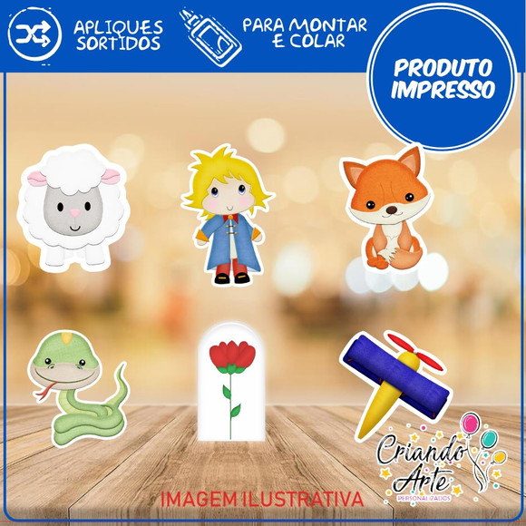 100 / 50 / 30 Apliques / Tag O Pequeno príncipe