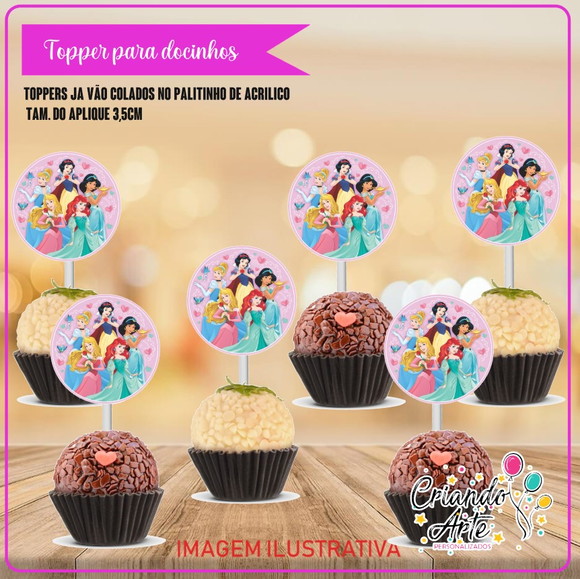 100 Toppers para Doce Princesas