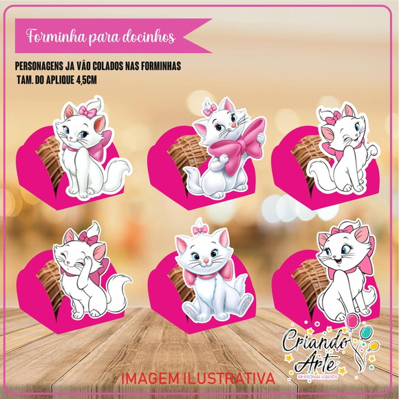 Forminhas Gata Marie - 100 Unidades