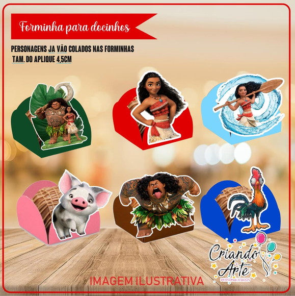 Forminhas para Doce Moana - 100 Unidades