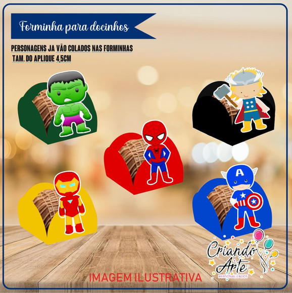 Forminhas para Doces - Vingadores Baby - 100 Unidades