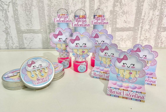 Kit Festa Personalizado - 36 Itens Chuva de Amor