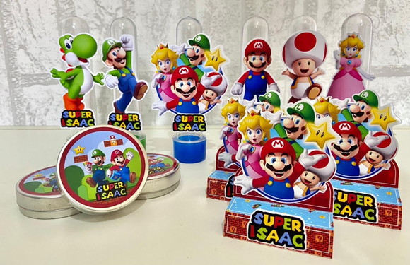 Kit Festa Personalizado - 36 Itens Super Mario