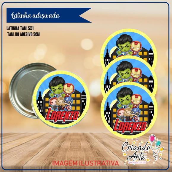 Latinha Personalizada - Vingadores Baby
