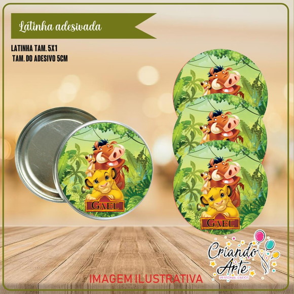 Latinha Personalizada o Rei Leão