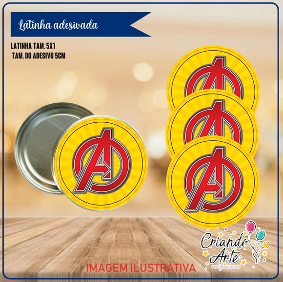 Latinha Personalizada Vingadores