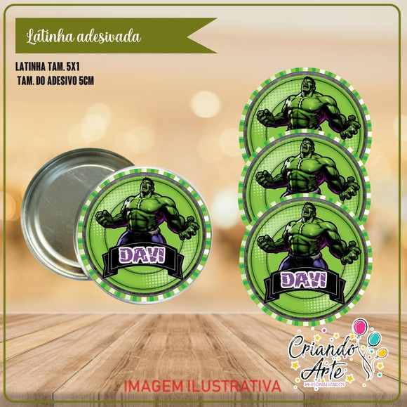 Latinha Personalizads Hulk