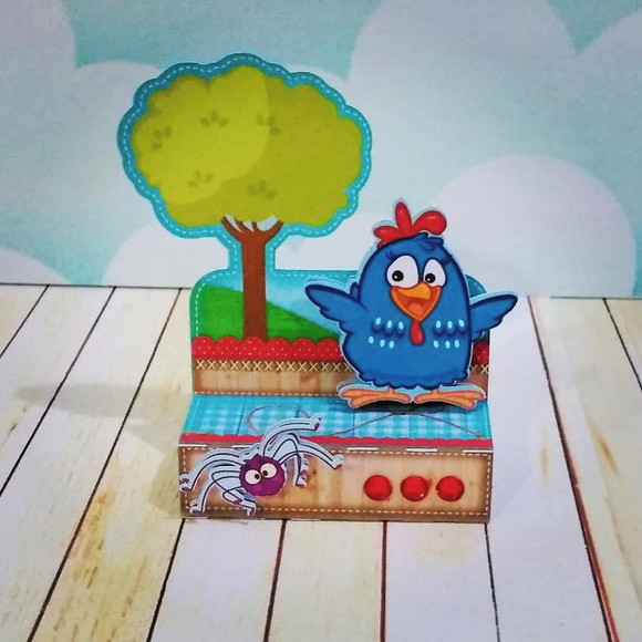 Porta Bis Galinha Pintadinha Azul