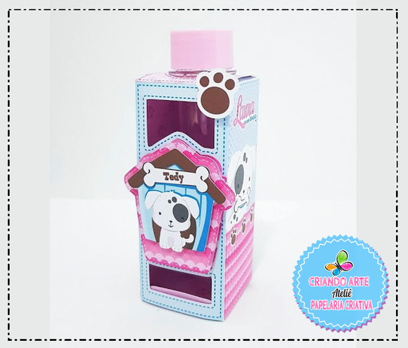 Tubete com caixa personalizada cachorrinho