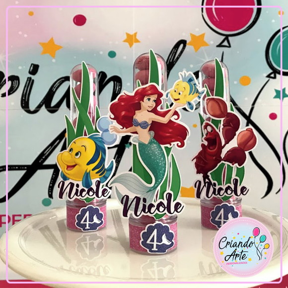 Tubete personalizado A Pequena Sereia