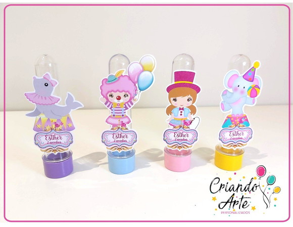 Tubete Personalizado Circo Rosa Menina