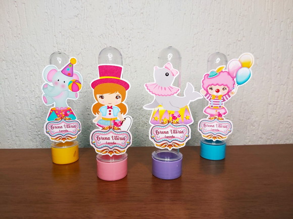 Tubete Personalizado Circo Rosa Menina