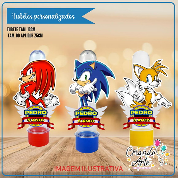Tubete personalizado Sonic