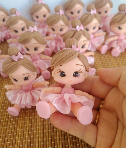 Aplique Bailarina em Biscuit