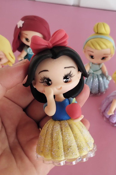 Aplique Princesas em Biscuit