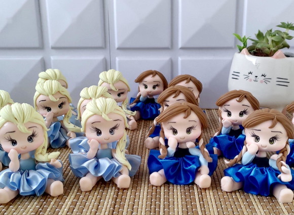 Apliques Frozen em Biscuit para Personalizados