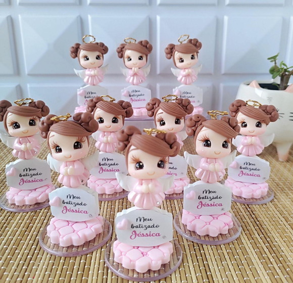 Lembrancinha Batizado Menina Biscuit Personalizada - Imagem 3