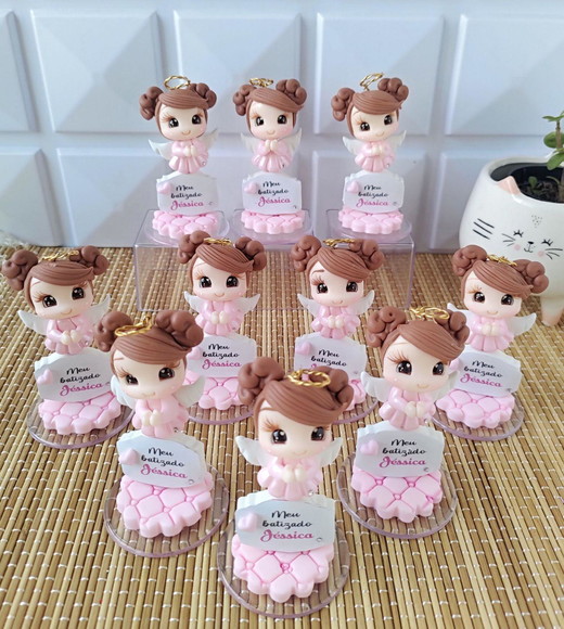 Lembrancinha Batizado Menina Biscuit Personalizada - Imagem 2