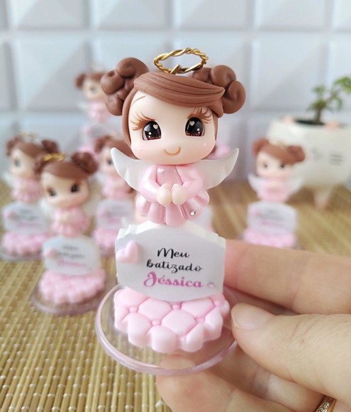 Lembrancinha Batizado Menina Biscuit Personalizada - Imagem 4