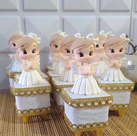 Lembrancinha de Batizado Anjinho em Biscuit - Imagem 4