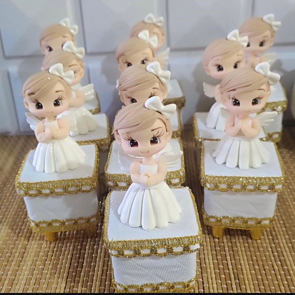 Lembrancinha de Batizado Anjinho em Biscuit - Imagem 2