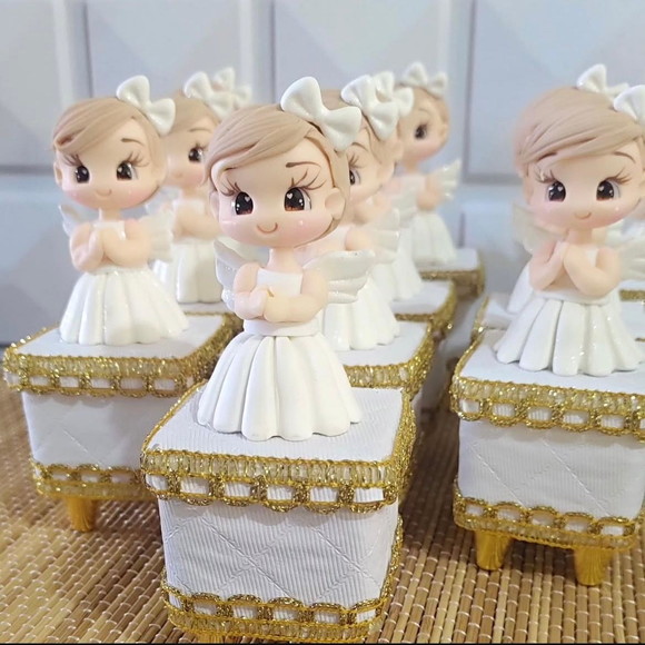 Lembrancinha de Batizado Anjinho em Biscuit - Imagem 3