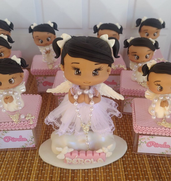 Lembrancinhas/apliques Batizado em Biscuit
