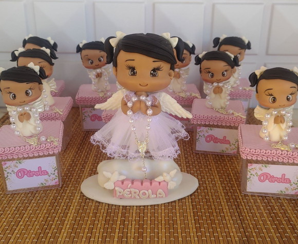 Lembrancinhas/apliques Batizado em Biscuit