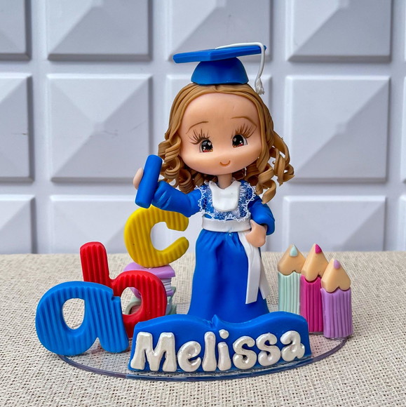 Topo de Bolo Formatura Infantil ? Personalizado em Biscuit