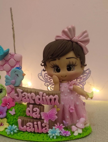 Topo de Bolo Jardim Encantado - Imagem 5