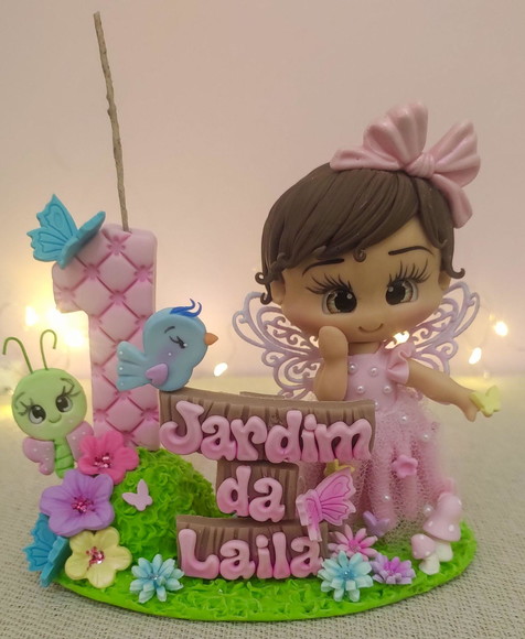 Topo de Bolo Jardim Encantado - Imagem 4