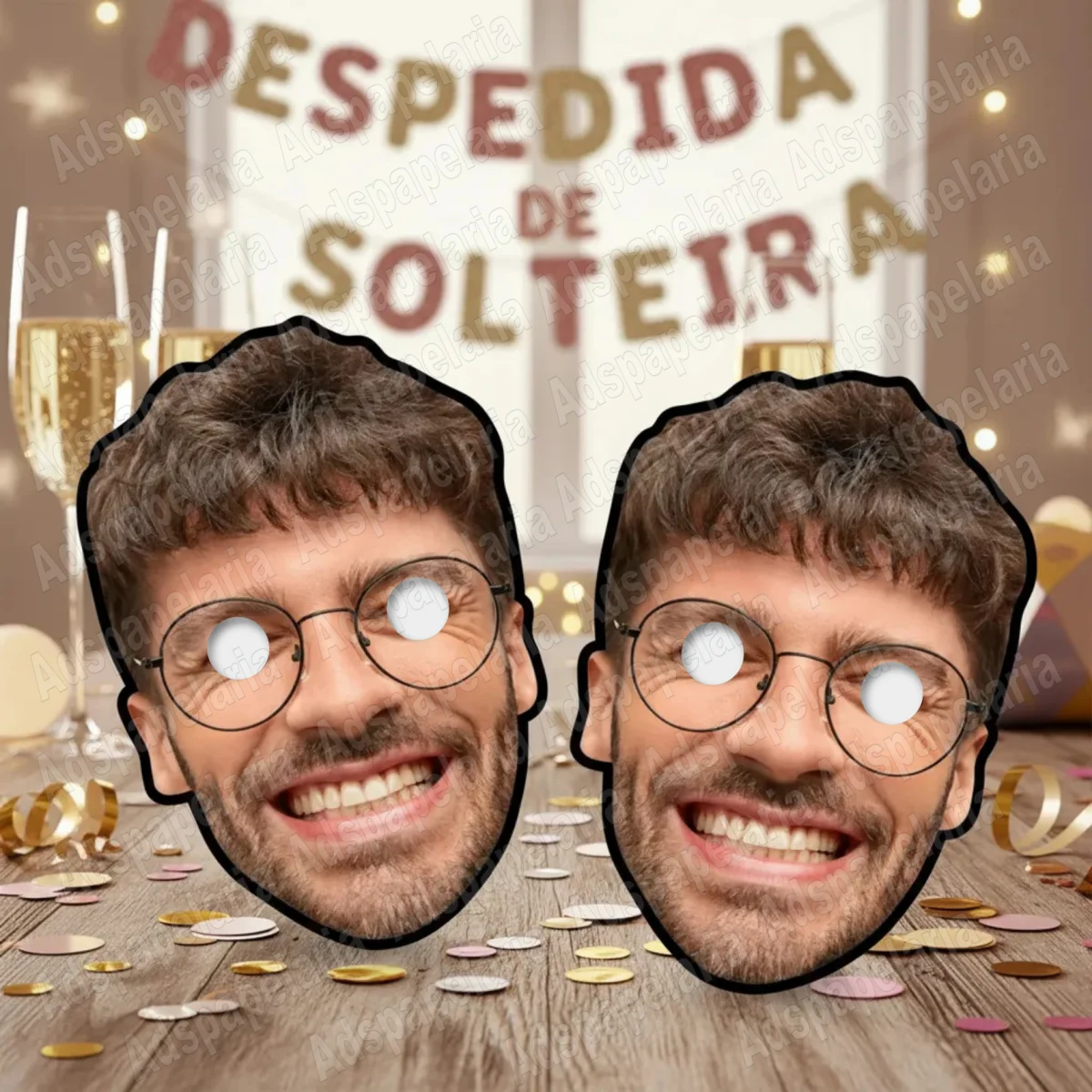 Mascara De Papel Personalizadas Com Sua Foto para formaturas, aniversários, casamentos e despedidas