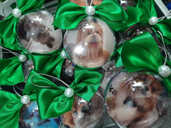 Bolinha de Natal em Acrílicos Personalizada com Foto