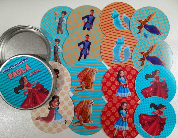 Jogo da Memória na Latinha (plástica) Elena de Avalor