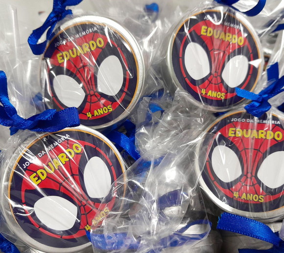 Jogo da Memória na Latinha (plástica) Spidey