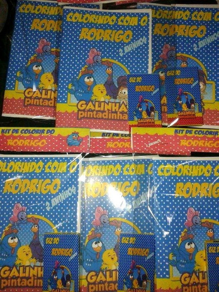 Kit de colorir galinha pintadinha
