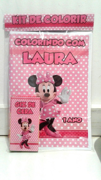 Kit de colorir Minnie Rosa
