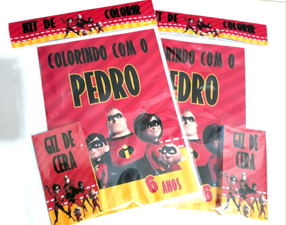 Kit de colorir os Incríveis
