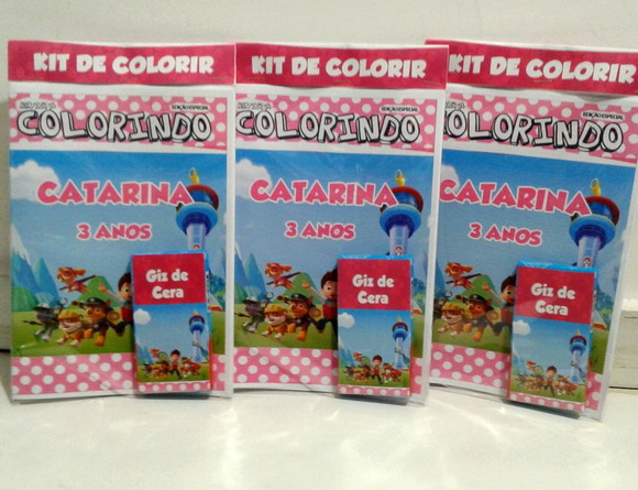 Kit De Colorir Patrulha Canina Rosa