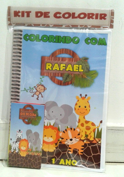 Kit de colorir Safári