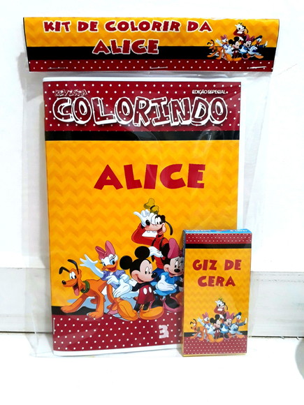 Kit de colorir Turma do Mickey