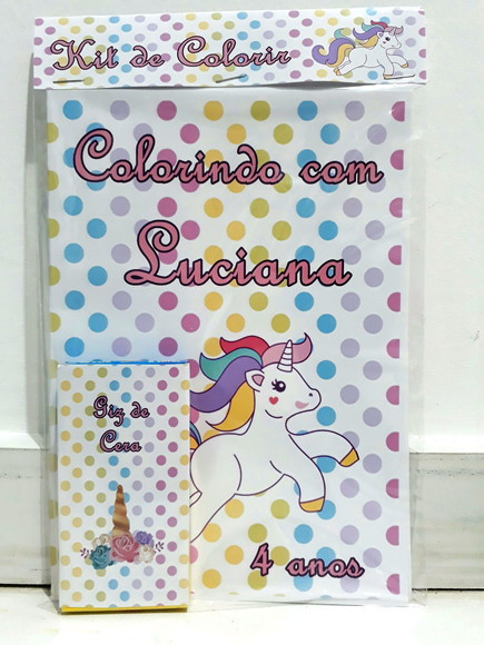 Kit de colorir unicórnio