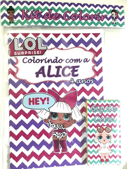Lembrancinha Kit de colorir LOL