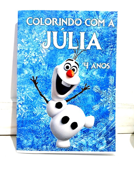 Livro colorir lembrancinha personalizado Olaf