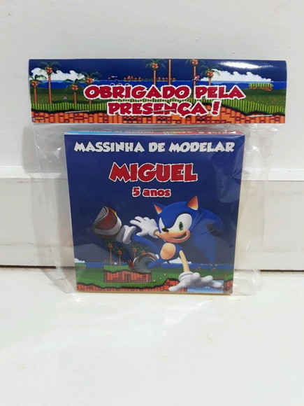 Massinha Modelar Personalizada com Forminha Sonic
