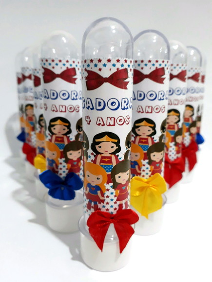 Tubete personalizado heróis kids menina