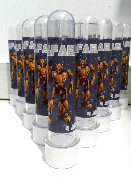 Tubete personalizado transformers
