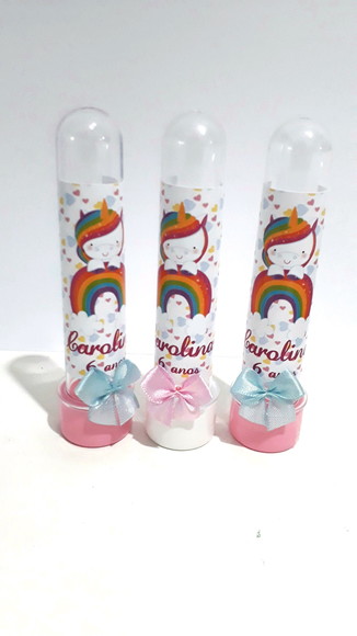 Tubete personalizado unicórnio