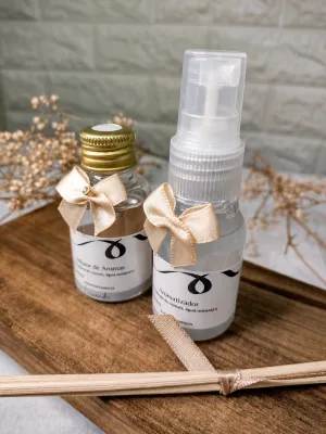 Kit Lembrancinha Personalizada com Aromatizador Spray e Difusor de Aromas | Casamento e Eventos